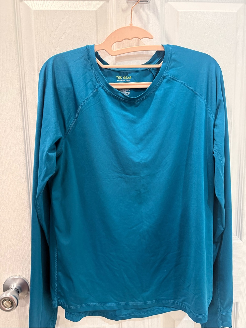 tek gear Men’s Long-Sleeve Performance Shirt - Teal